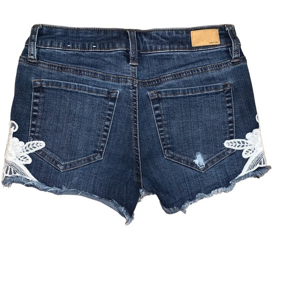 Eighty Two Denim Ardene Shortie Short Court High Rise Jeans Shorts Size 01 - Picture 7 of 8